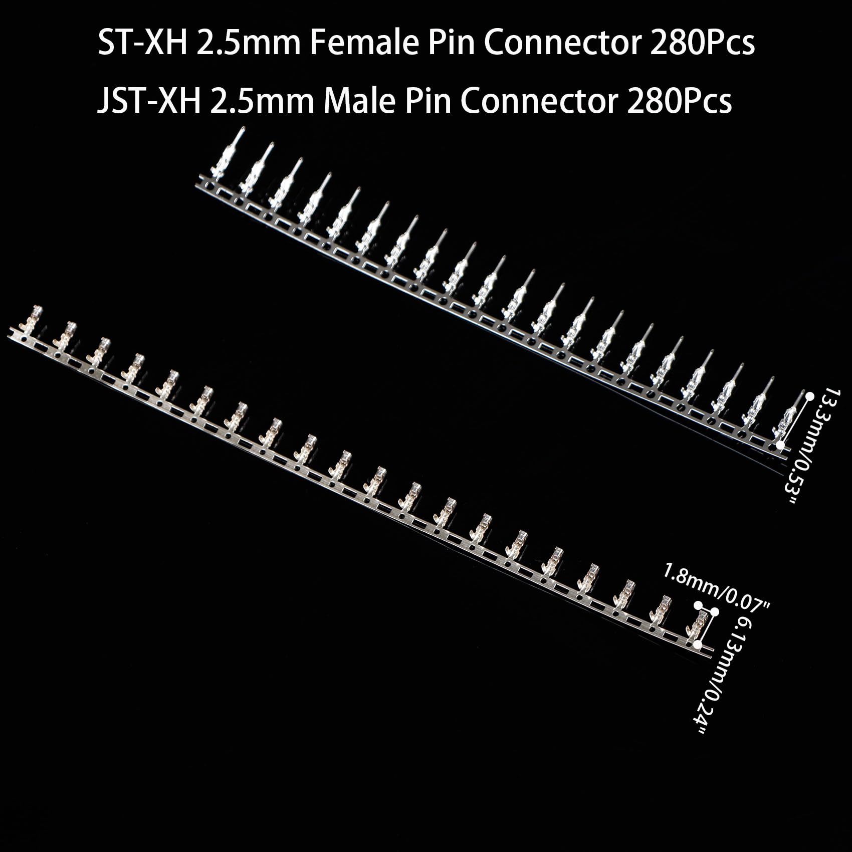 720Pcs 2.54mm JST-XHP 2/3 / 4/5 Pin Housing and Male Female Pin